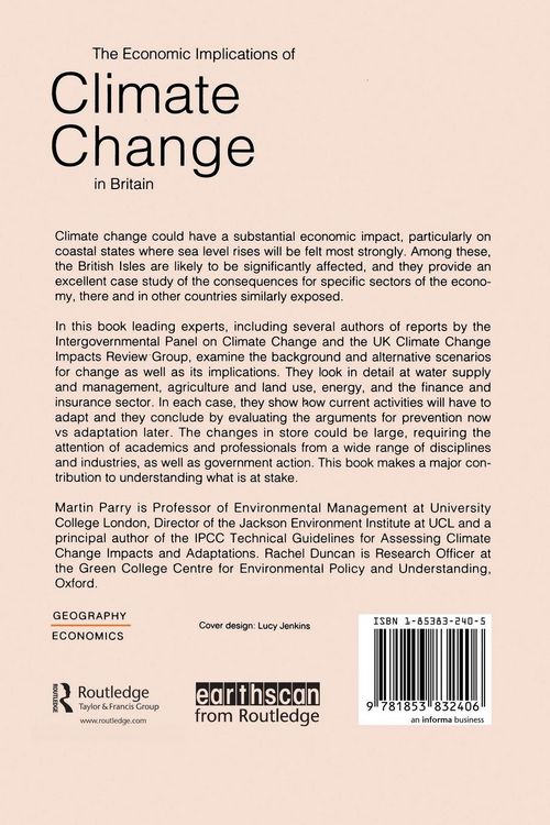 Produktbild: The Economic Implications of Climate Change in Britain