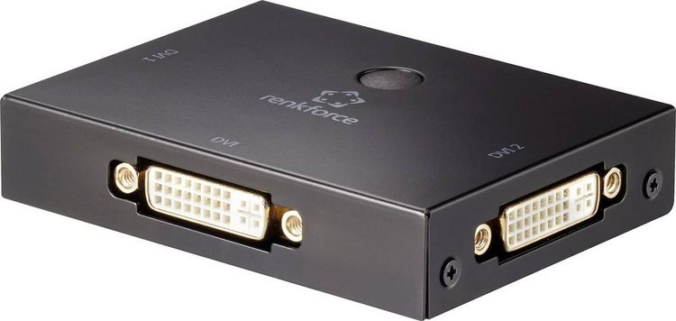 Produktbild: Renkforce 2 Port DVI-Switch bidirektional verwendbar Full HD 1080p @ 60Hz