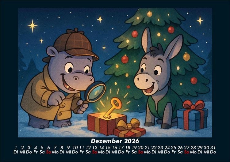 Produktbild: Sashito & Huf - Geheimnisvolle Mission 2026 Fotokalender DIN A5