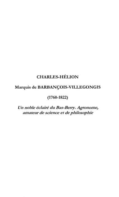 Produktbild: Charles-helion marquis de barrachois-vil
