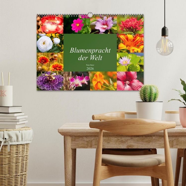 Produktbild: Blumenpracht der Welt (Wandkalender 2026 DIN A3 quer), CALVENDO Monatskalender