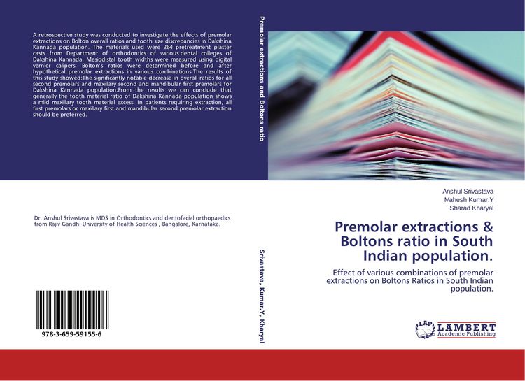 Produktbild: Premolar extractions & Boltons ratio in South Indian population.