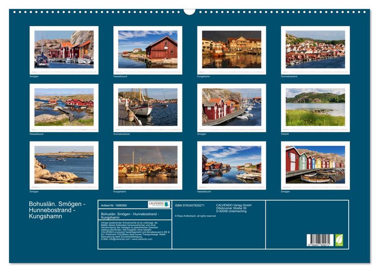 Produktbild: Bohusl&auml;n. Sm&ouml;gen - Hunnebostrand - Kungshamn (Wandkalender 2026 DIN A2 quer), CALVENDO Monatskalender
