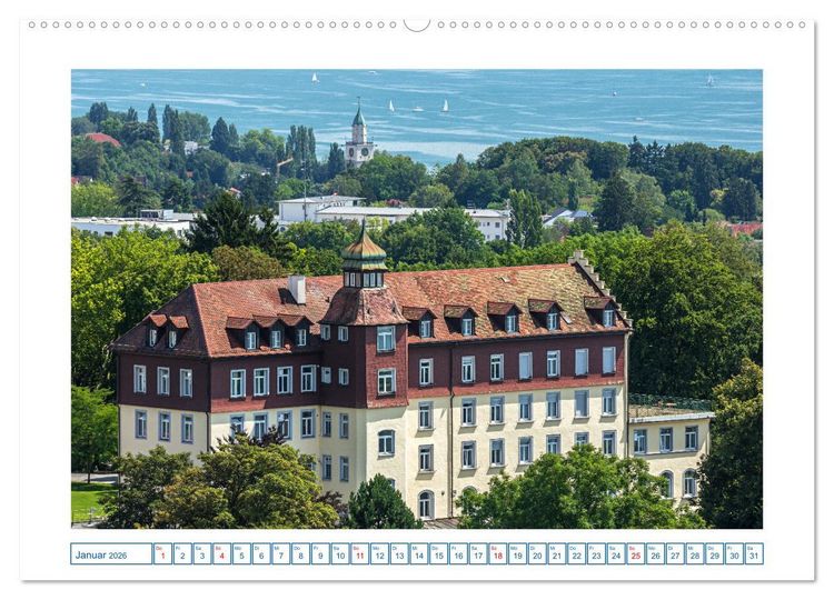 Produktbild: &Uuml;berlingen am sch&ouml;nen Bodensee (hochwertiger Premium Wandkalender 2026 DIN A2 quer), Kunstdruck in Hochglanz