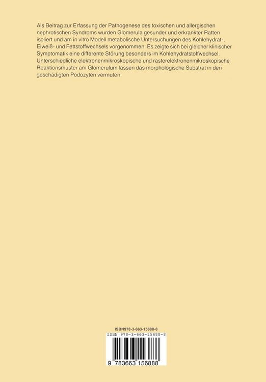 Produktbild: Metabolische Untersuchungen an Nierenrindenschnitten und Glomerula der Ratte zur Pathogenese des toxischen und allergischen nephrotischen Syndroms