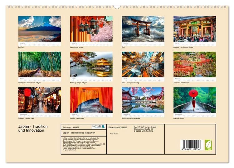 Produktbild: Japan - Tradition und Innovation (hochwertiger Premium Wandkalender 2026 DIN A2 quer), Kunstdruck in Hochglanz