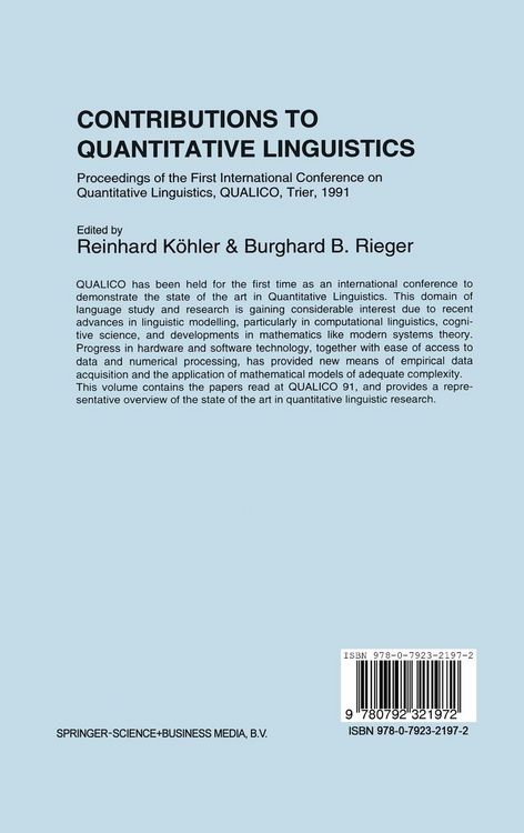 Produktbild: Contributions to Quantitative Linguistics