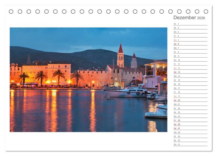 Produktbild: Kroatien, Terminplaner (Tischkalender 2026 DIN A5 quer), CALVENDO Monatskalender