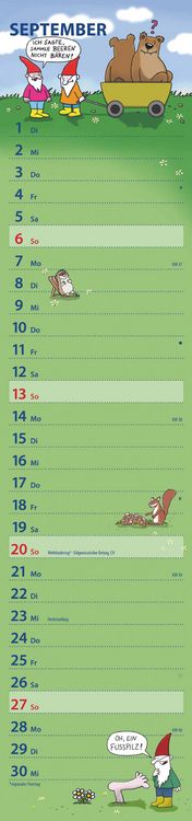 Produktbild: Notizkalender Humor 2026 - Streifenplaner 15x64 cm - Wandkalender - Küchenkalender - mit lustigen Cartoons und Sprüchen - Langplaner