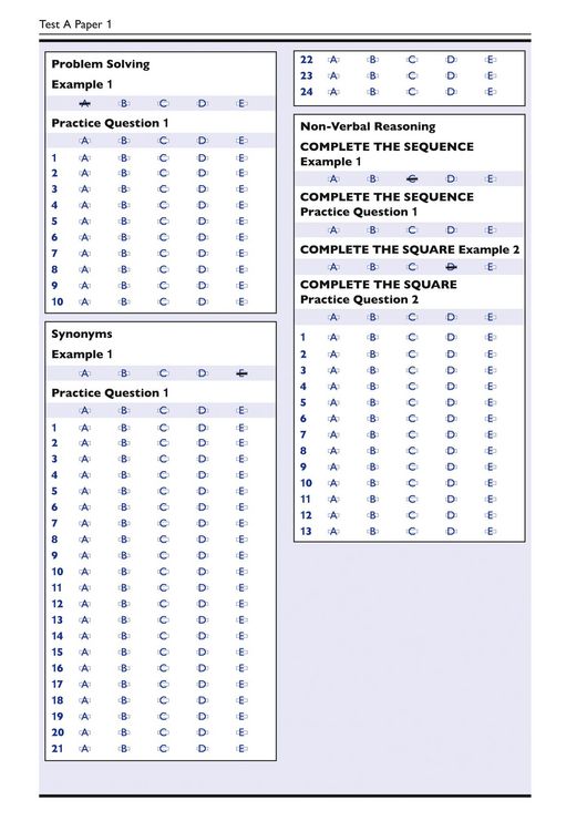 Produktbild: Collins 11+ - 11+ Verbal Reasoning, Non-Verbal Reasoning & Maths Practice Papers Book 2 (Bumper Book with 4 Sets of Tests)