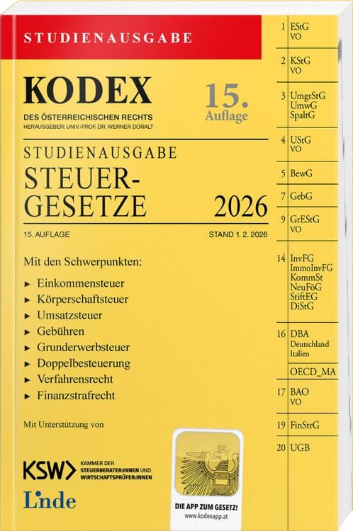 Produktbild: KODEX Studienausgabe Steuergesetze 2026