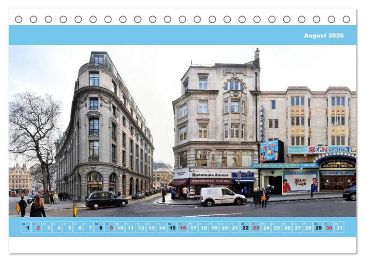 Produktbild: London Fassade 2026 (Tischkalender 2026 DIN A5 quer), CALVENDO Monatskalender
