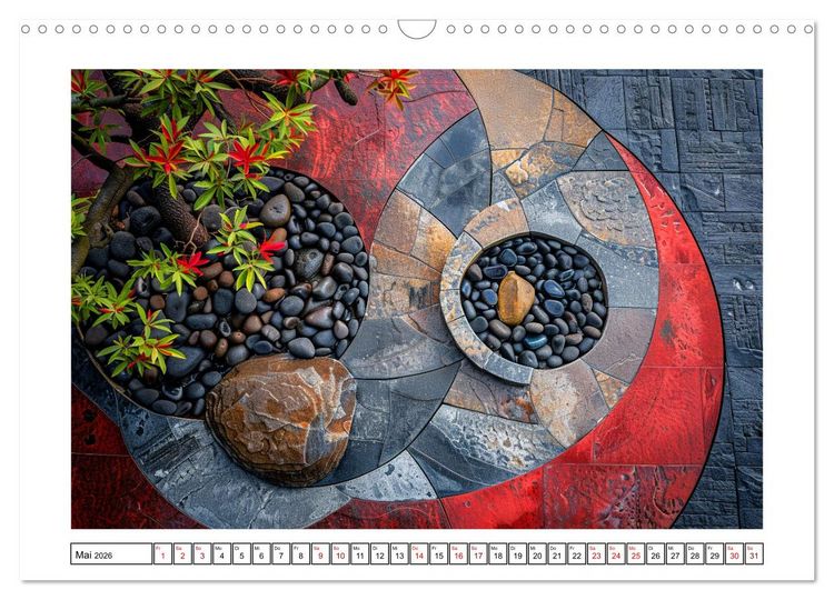 Produktbild: Augenmeditation im Zen Garten (Wandkalender 2026 DIN A3 quer), CALVENDO Monatskalender