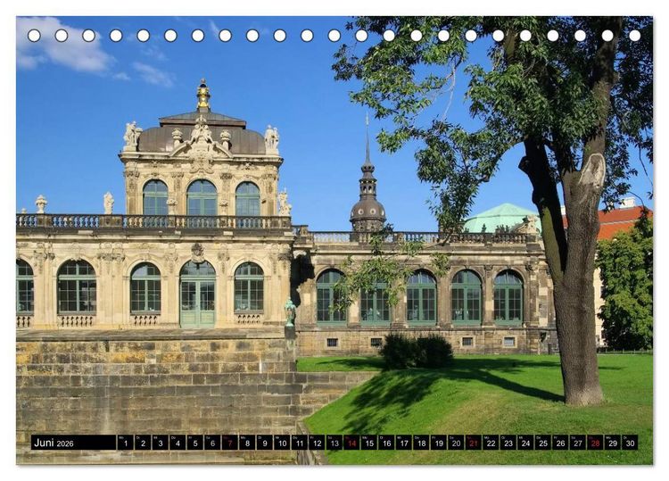 Produktbild: Dresden - Wundersch&ouml;nes Elbflorenz (Tischkalender 2026 DIN A5 quer), CALVENDO Monatskalender