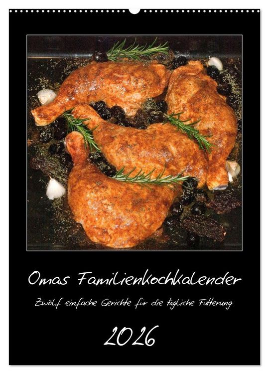 Produktbild: Omas Familienkochkalender (Wandkalender 2026 DIN A2 hoch), CALVENDO Monatskalender