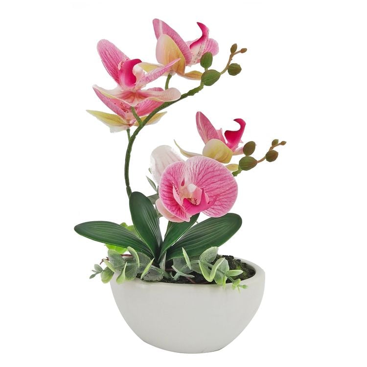 Bild vom Artikel NTK-Collection Kunstblume Orchidee pink in Schale Leilani vom Autor 