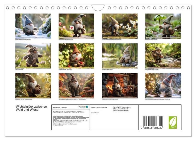 Produktbild: Wichtelgl&uuml;ck zwischen Wald und Wiese (Wandkalender 2027 DIN A4 quer), CALVENDO Monatskalender