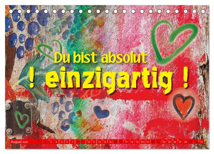 Produktbild: So sch&ouml;n, dass es dich gibt (Tischkalender 2026 DIN A5 quer), CALVENDO Monatskalender