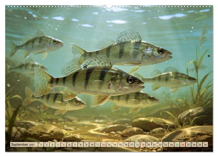 Produktbild: Barsche im See (Wandkalender 2027 DIN A2 quer), CALVENDO Monatskalender