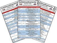 Produktbild: Notfallmedikamente Karten-Set - Medizinische Taschen-Karte