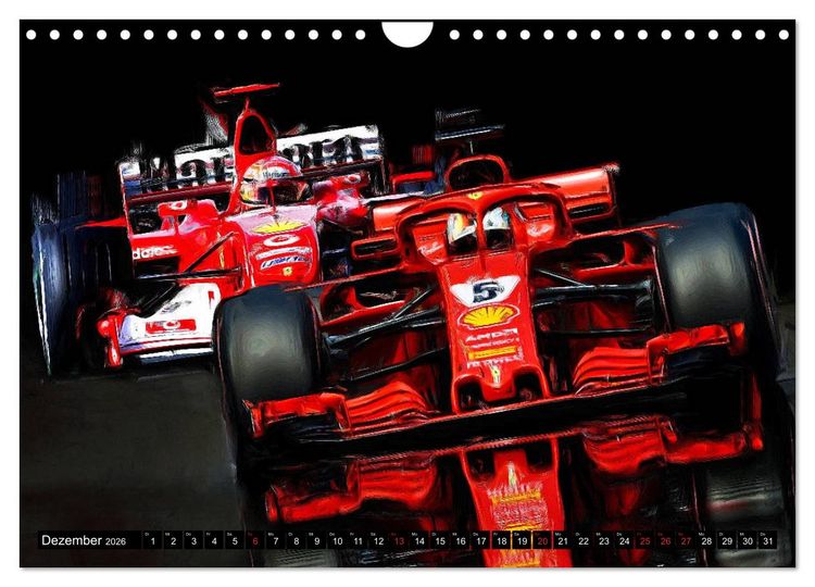 Produktbild: Deutsche in der Formel 1 (Wandkalender 2026 DIN A4 quer), CALVENDO Monatskalender