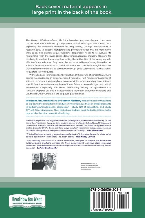 Produktbild: The Illusion of Evidence-Based Medicine