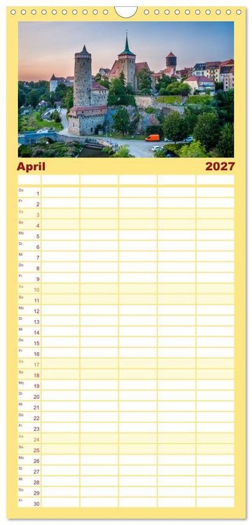 Produktbild: Familienplaner 2027 - Bautzen - Sorbisches Zentrum in der Oberlausitz mit 5 Spalten (Wandkalender, 21 x 45 cm) CALVENDO