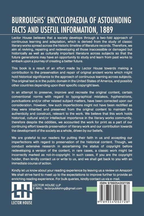 Produktbild: Burroughs' Encyclopaedia Of Astounding Facts And Useful Information, 1889