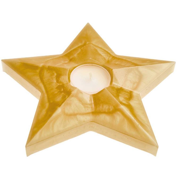 Produktbild: Silikon Gie&szlig;form Teelichthalter Stern gro&szlig;, 18 x 17 x 2,5 cm / Au&szlig;enma&szlig; Silikonform 19,4 x 19,4 x 2,8 cm