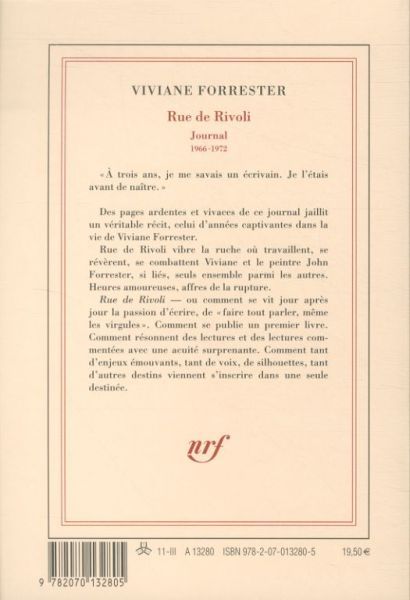 Produktbild: Rue de Rivoli: journal 1966-1972