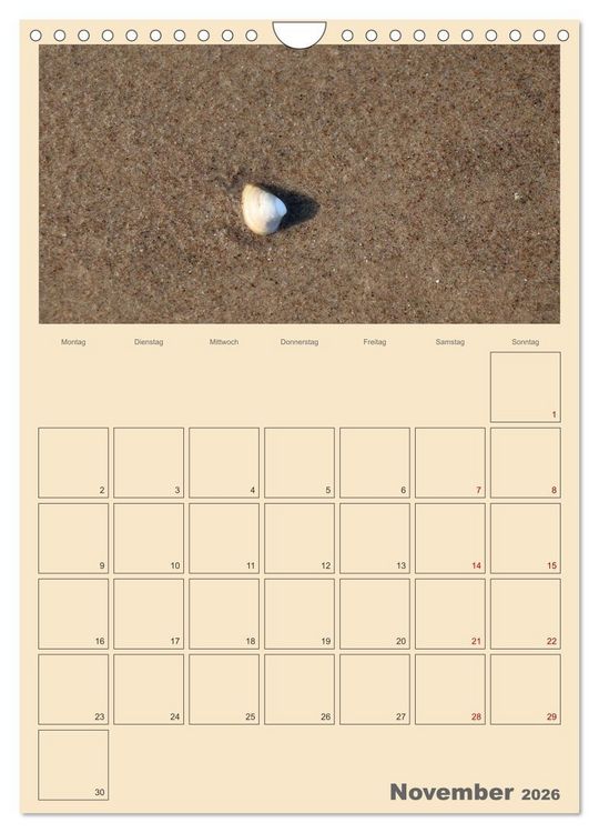 Produktbild: Usedom Ostsee - Terminplaner (Wandkalender 2026 DIN A4 hoch), CALVENDO Monatskalender