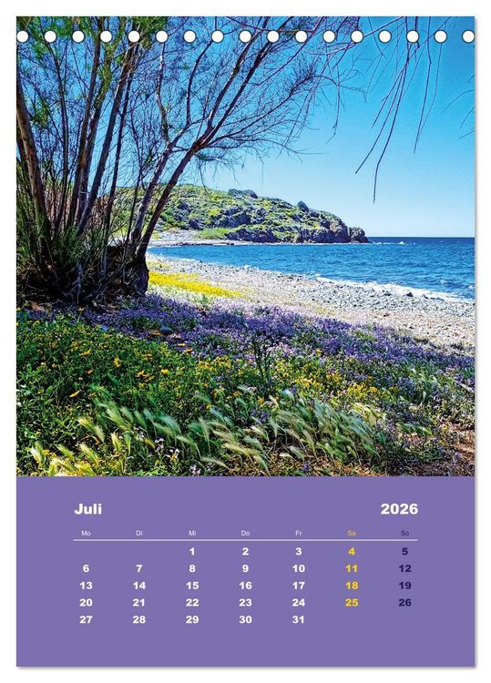 Produktbild: Entdecke die Sch&ouml;nheit der griechischen Insel Lesvos (Tischkalender 2026 DIN A5 hoch), CALVENDO Monatskalender