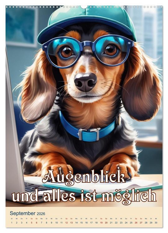 Produktbild: Tierische Leichtigkeit (Wandkalender 2026 DIN A2 hoch), CALVENDO Monatskalender