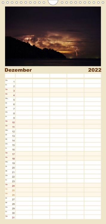 Produktbild: Familienplaner Farben am Meer (Wandkalender 2022 , 21 cm x 45 cm, hoch)