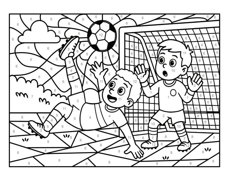 Produktbild: Malen nach Zahlen Fu&szlig;ball Malbuch f&uuml;r Kinder ab 5&ndash;7 Jahren