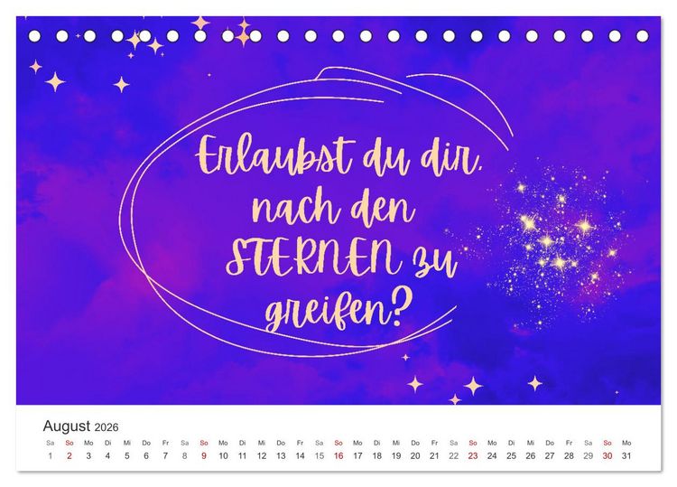 Produktbild: Lass Freude dein Kompass sein (Tischkalender 2026 DIN A5 quer), CALVENDO Monatskalender