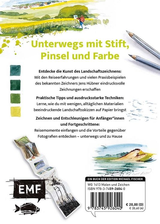 Produktbild: Zeichnen mit Jens H&uuml;bner: Landschaften entdecken und erleben