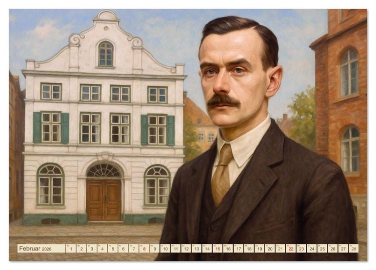 Produktbild: Thomas Mann. Sein Leben, seine Werke (Wandkalender 2026 DIN A2 quer), CALVENDO Monatskalender
