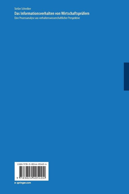 Produktbild: Das Informationsverhalten von Wirtschaftspr&uuml;fern
