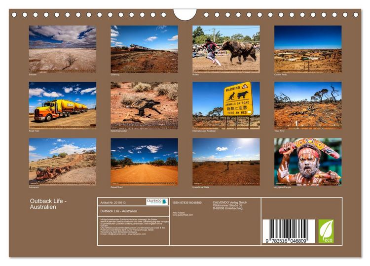Produktbild: Outback Life - Australien (Wandkalender 2026 DIN A4 quer), CALVENDO Monatskalender