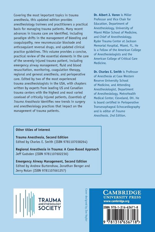 Produktbild: Essentials of Trauma Anesthesia