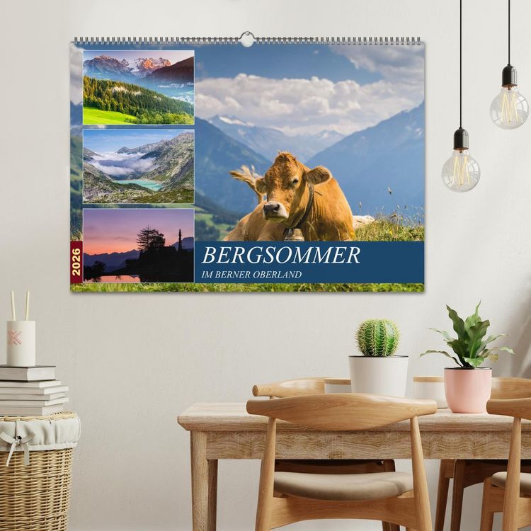 Produktbild: Bergsommer im Berner Oberland (Wandkalender 2026 DIN A2 quer), CALVENDO Monatskalender