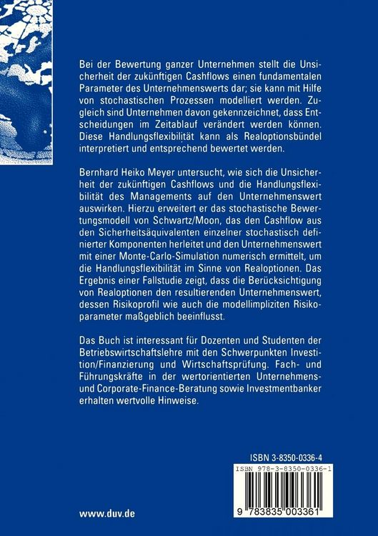 Produktbild: Stochastische Unternehmensbewertung