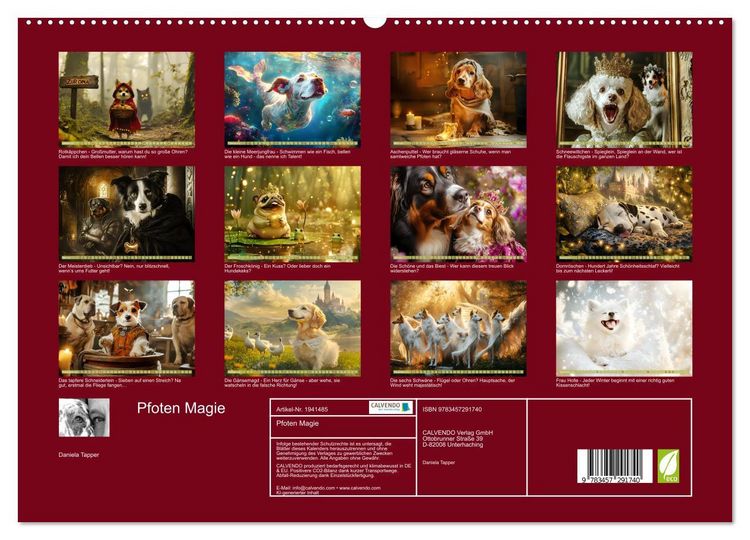 Produktbild: Pfoten Magie (hochwertiger Premium Wandkalender 2026 DIN A2 quer), Kunstdruck in Hochglanz
