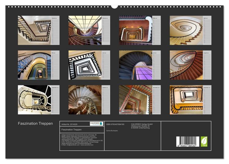 Produktbild: Faszination Treppen (hochwertiger Premium Wandkalender 2026 DIN A2 quer), Kunstdruck in Hochglanz