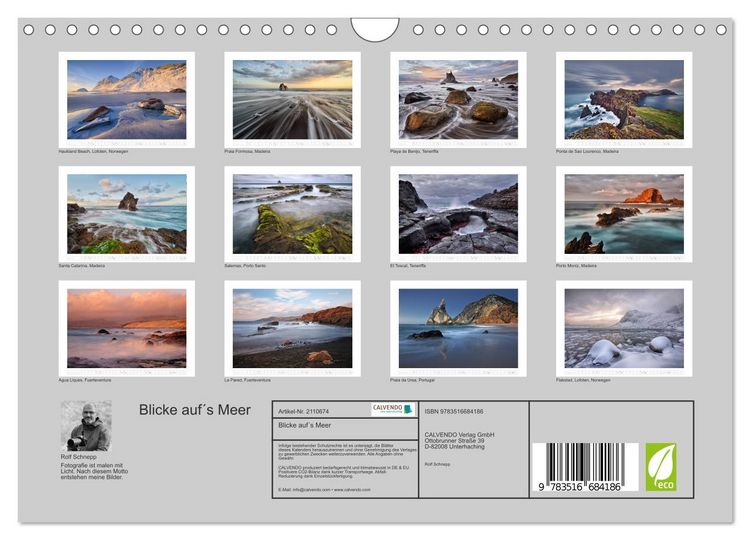 Produktbild: Blicke auf&acute;s Meer (Wandkalender 2026 DIN A4 quer), CALVENDO Monatskalender