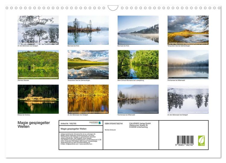 Produktbild: Magie gespiegelter Welten (Wandkalender 2026 DIN A3 quer), CALVENDO Monatskalender
