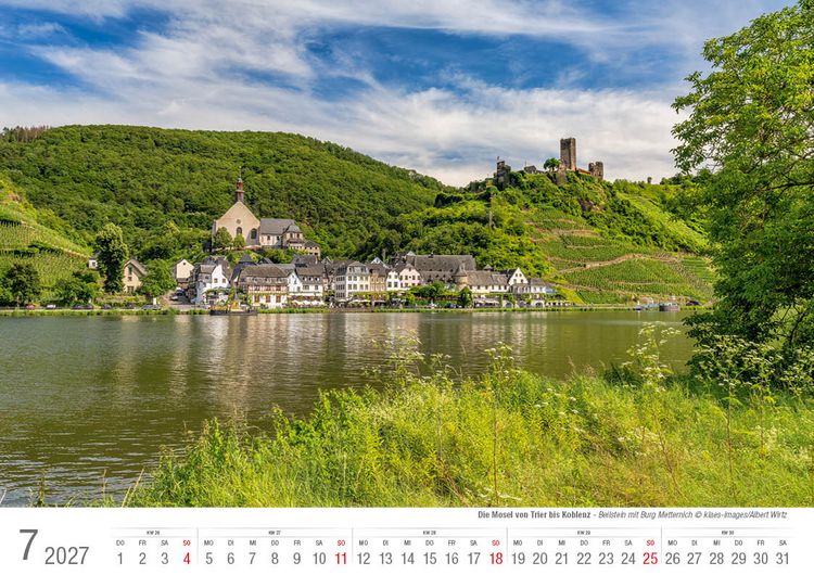 Produktbild: Mosel von Trier bis Koblenz 2027 Bildkalender A4 quer, spiralgebunden