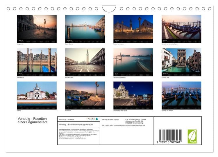 Produktbild: Venedig - Facetten einer Lagunenstadt (Wandkalender 2026 DIN A4 quer), CALVENDO Monatskalender