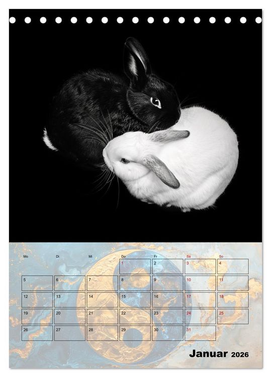 Produktbild: Sei das Yin zu meinem Yang (Tischkalender 2026 DIN A5 hoch), CALVENDO Monatskalender